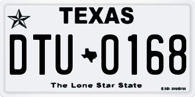 TX license plate DTU0168