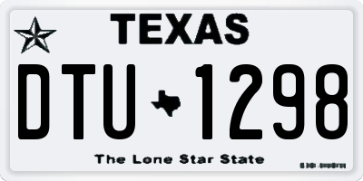 TX license plate DTU1298