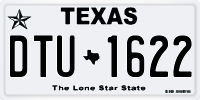 TX license plate DTU1622