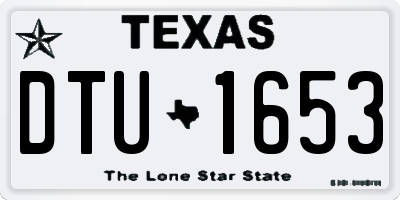 TX license plate DTU1653
