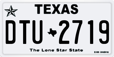 TX license plate DTU2719