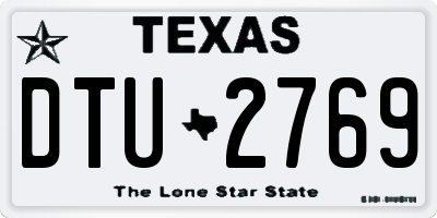 TX license plate DTU2769