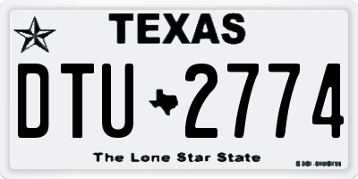 TX license plate DTU2774