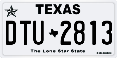 TX license plate DTU2813