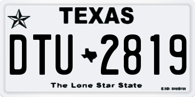 TX license plate DTU2819