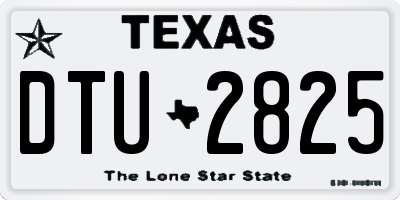 TX license plate DTU2825