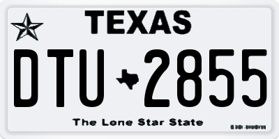 TX license plate DTU2855