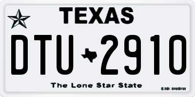 TX license plate DTU2910