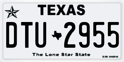 TX license plate DTU2955