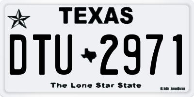 TX license plate DTU2971