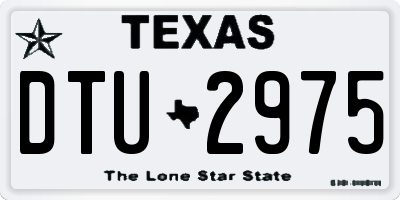 TX license plate DTU2975