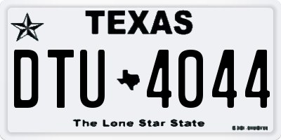 TX license plate DTU4044