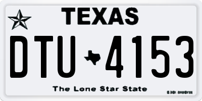 TX license plate DTU4153