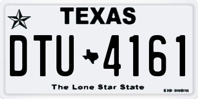 TX license plate DTU4161