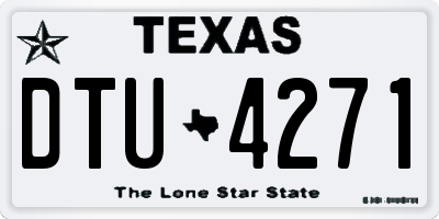 TX license plate DTU4271