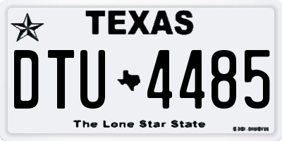 TX license plate DTU4485