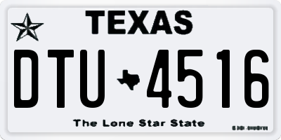 TX license plate DTU4516