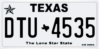 TX license plate DTU4535