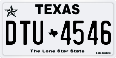 TX license plate DTU4546