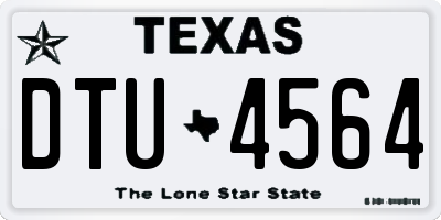 TX license plate DTU4564
