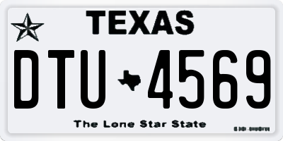 TX license plate DTU4569