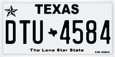 TX license plate DTU4584