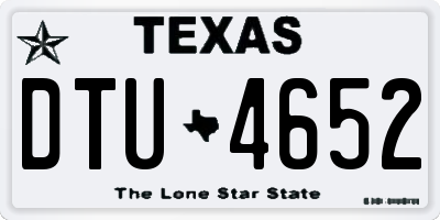 TX license plate DTU4652