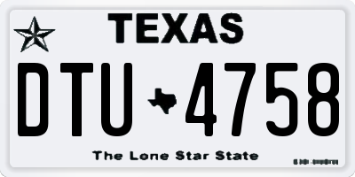 TX license plate DTU4758