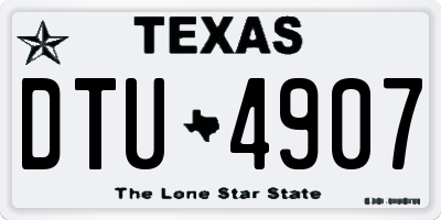 TX license plate DTU4907
