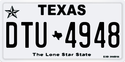 TX license plate DTU4948