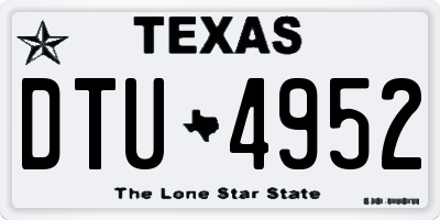TX license plate DTU4952