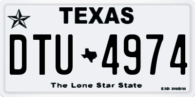 TX license plate DTU4974
