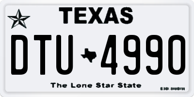 TX license plate DTU4990