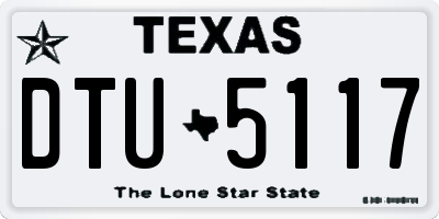 TX license plate DTU5117