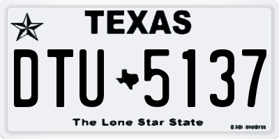 TX license plate DTU5137