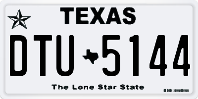 TX license plate DTU5144