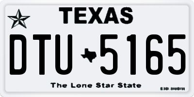 TX license plate DTU5165