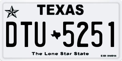TX license plate DTU5251