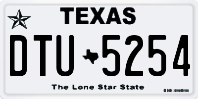TX license plate DTU5254