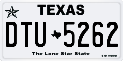 TX license plate DTU5262