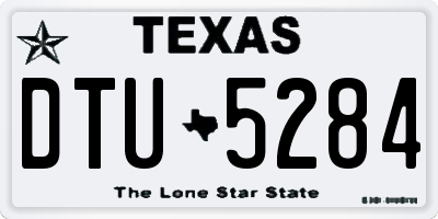 TX license plate DTU5284
