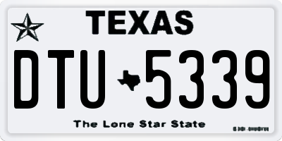 TX license plate DTU5339