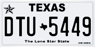 TX license plate DTU5449