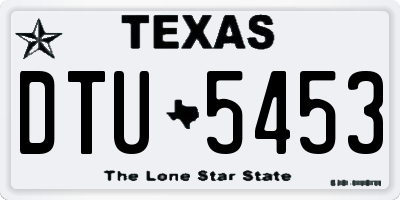 TX license plate DTU5453