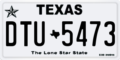 TX license plate DTU5473