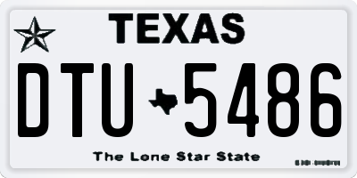 TX license plate DTU5486