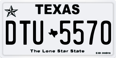 TX license plate DTU5570