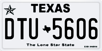 TX license plate DTU5606