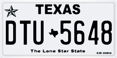TX license plate DTU5648