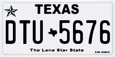 TX license plate DTU5676